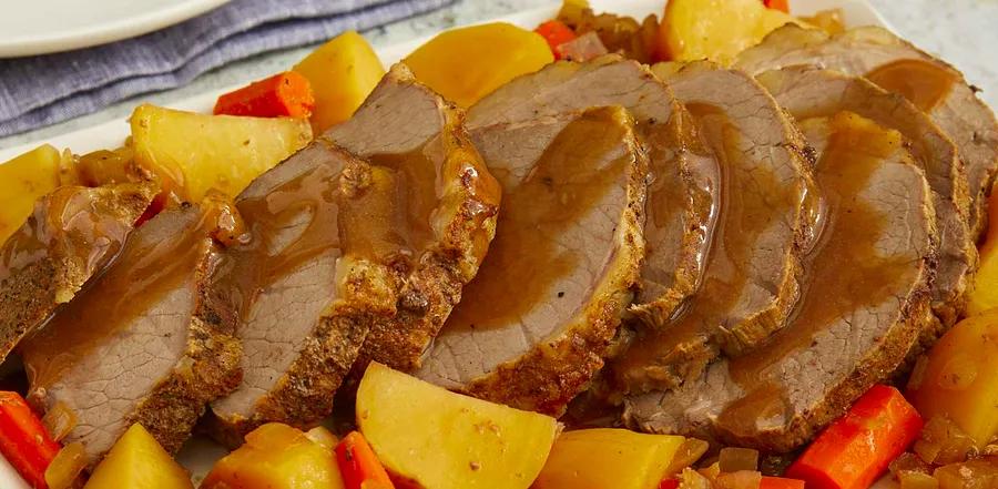 Slow Cooker Eye of Round Roast with Veggies