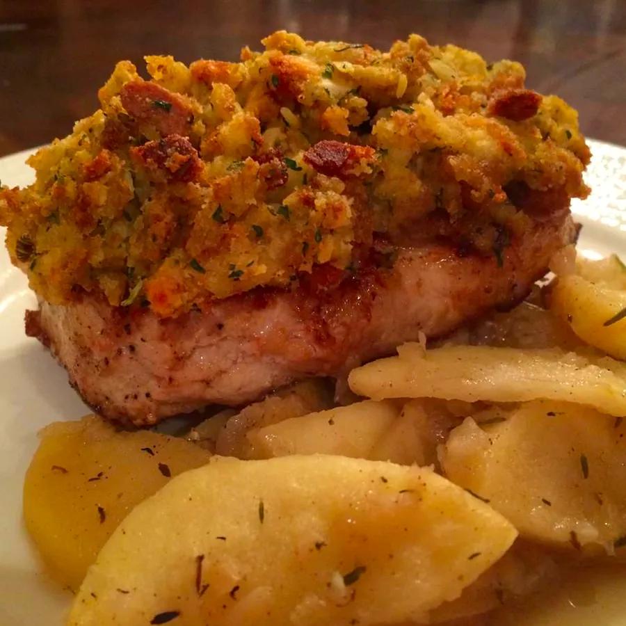 Apple Stuffed Pork Chops