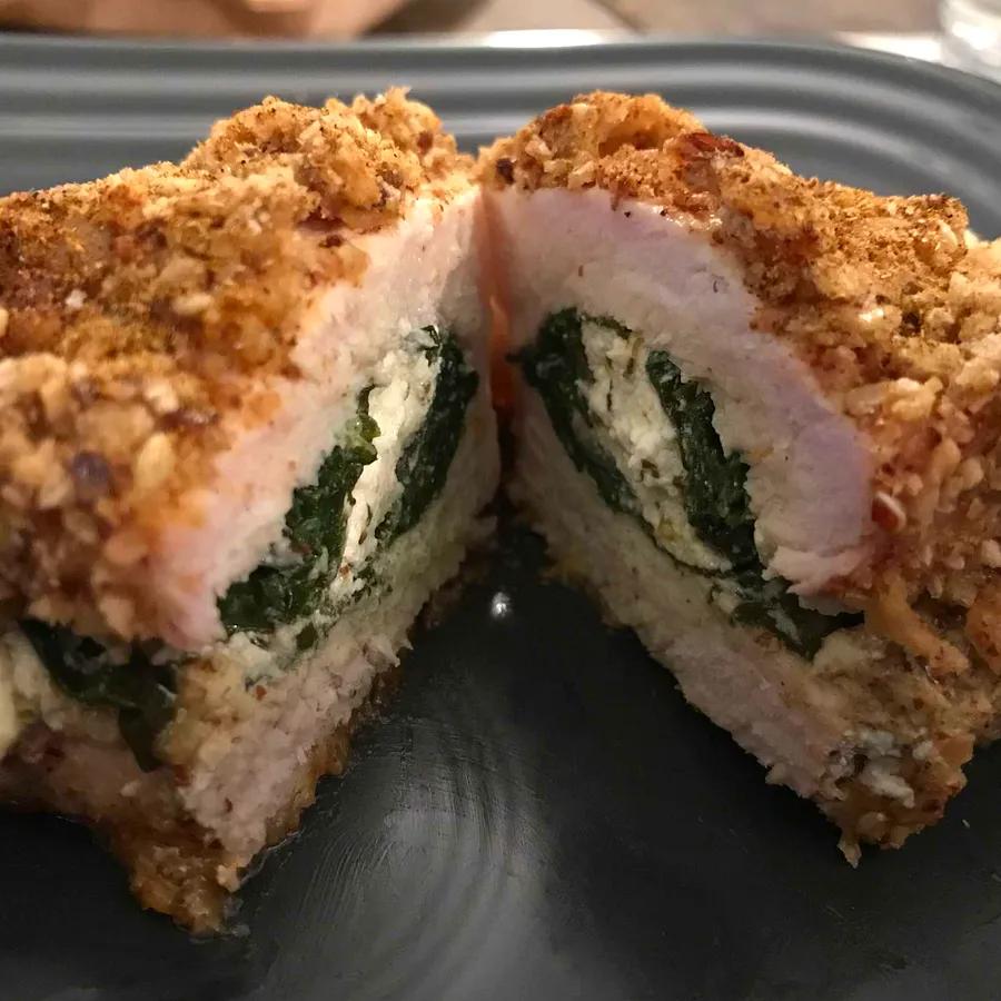 Smoked Gouda and Spinach-Stuffed Pork Chops