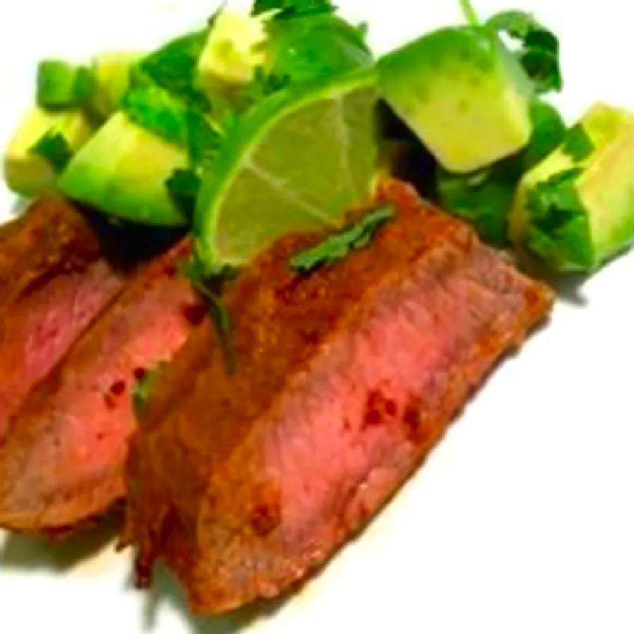 Flat Iron Steak with a Bold Three-Pepper Seasoning