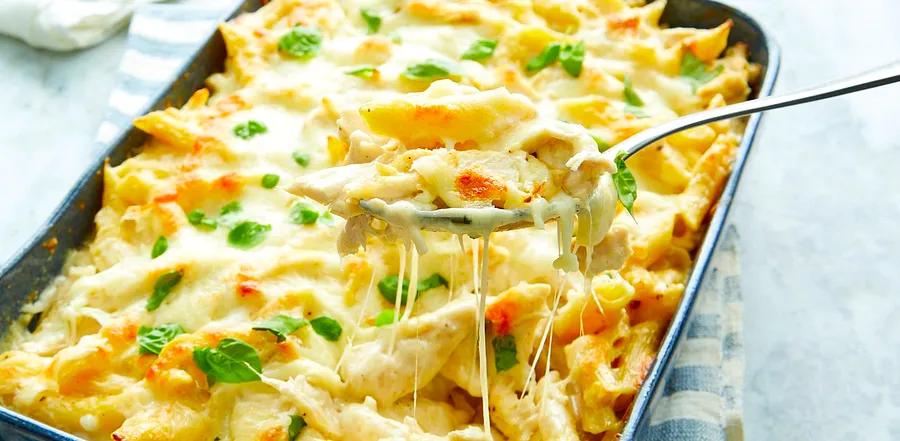 Creamy Chicken Alfredo Casserole