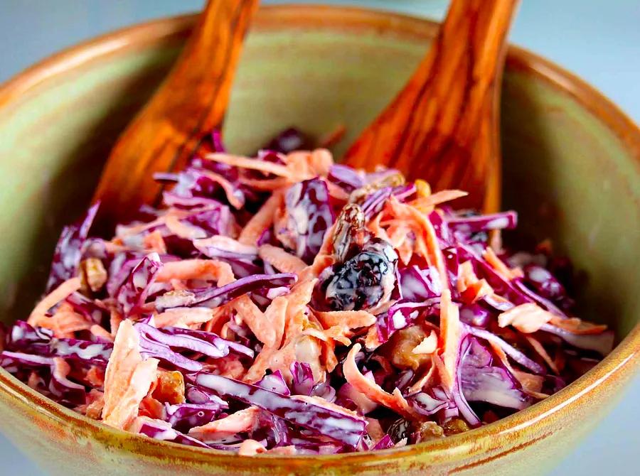 Crispy Red Cabbage Slaw