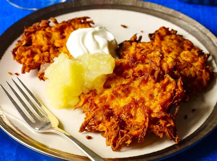 Crispy Sweet Potato Latkes