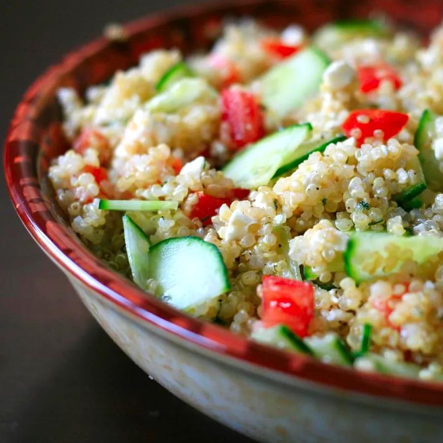 Chilled Quinoa Summer Salad with Feta