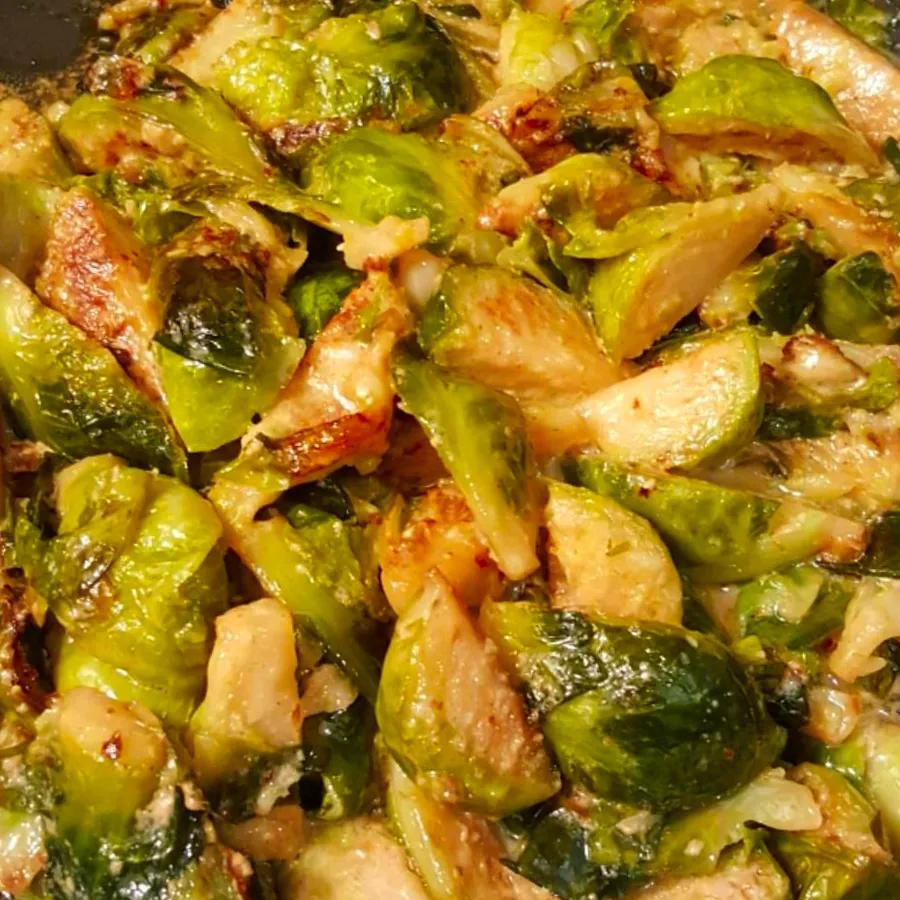 Creamy Braised Brussels Sprouts