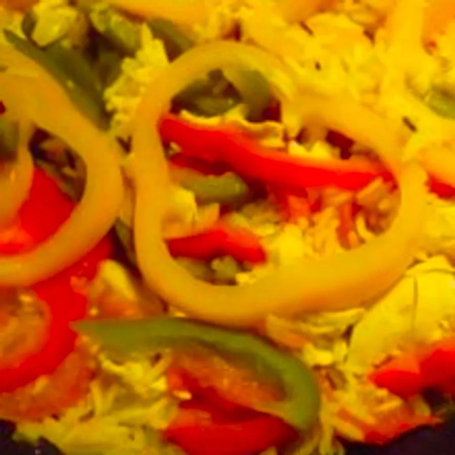 Colorful Three Pepper Pilaf