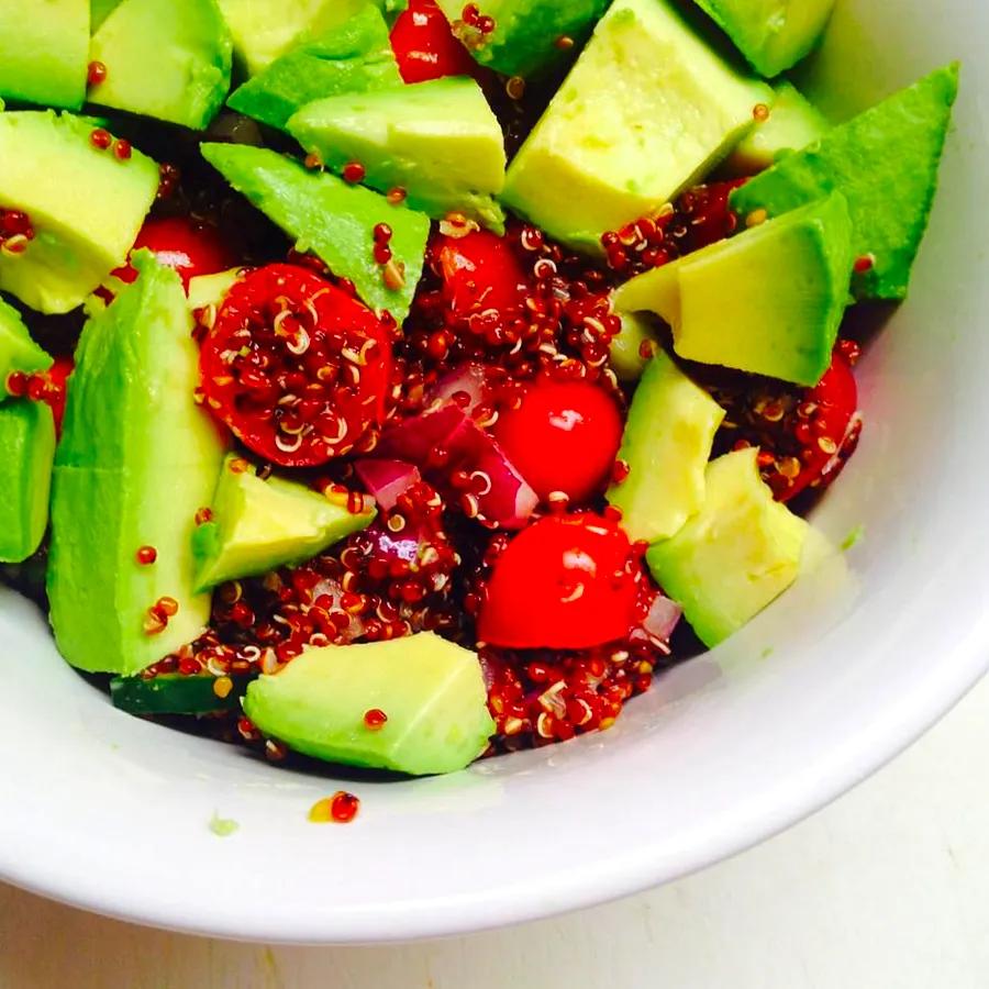 Avocado and Red Quinoa Salad