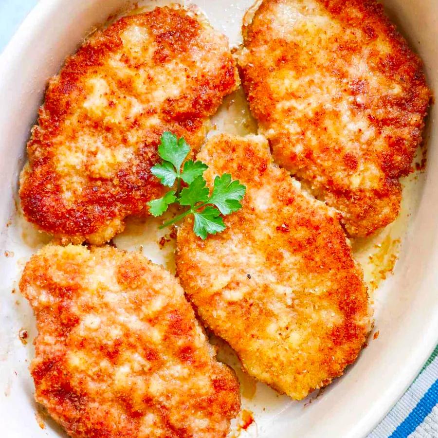 Crispy Breaded Baked Pork Chops