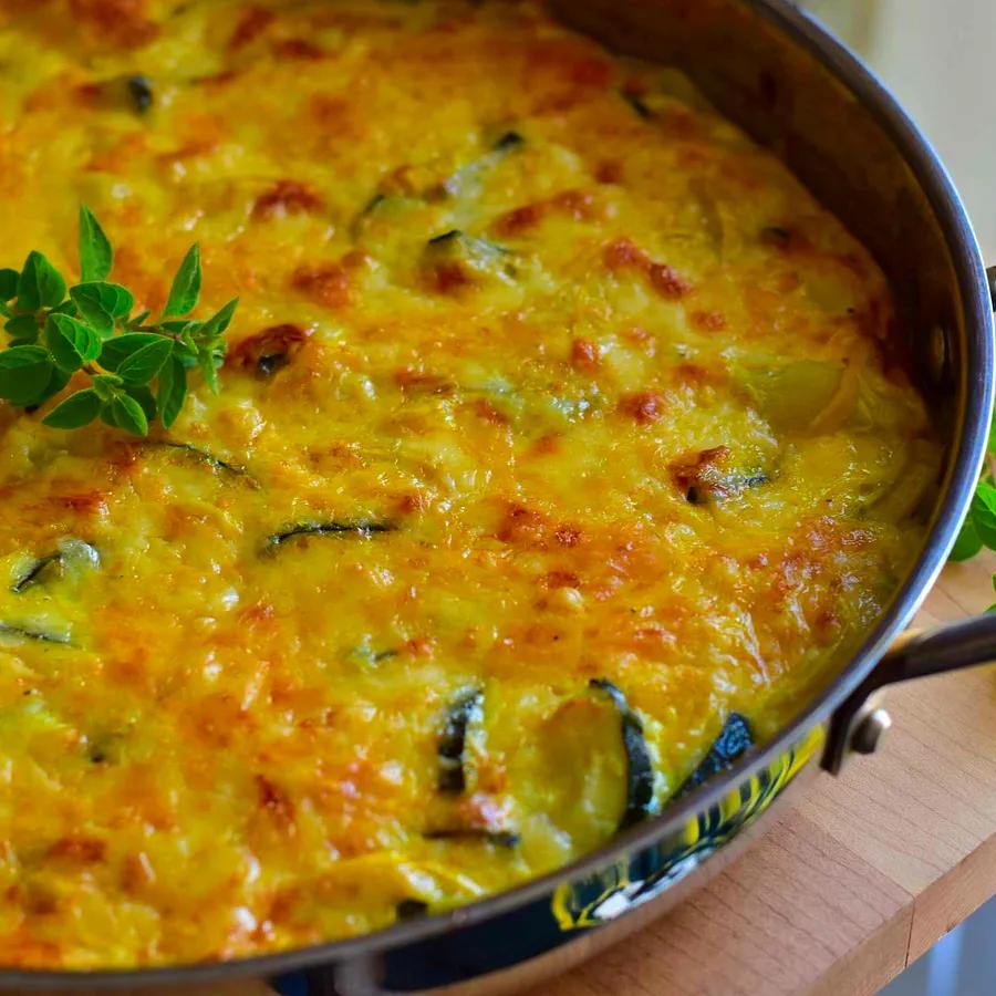 Cheddar, Squash, and Egg Casserole