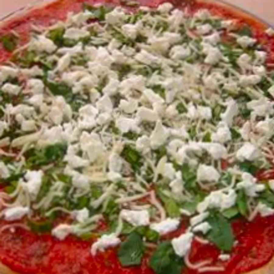 Basil and Goat Cheese Pizza