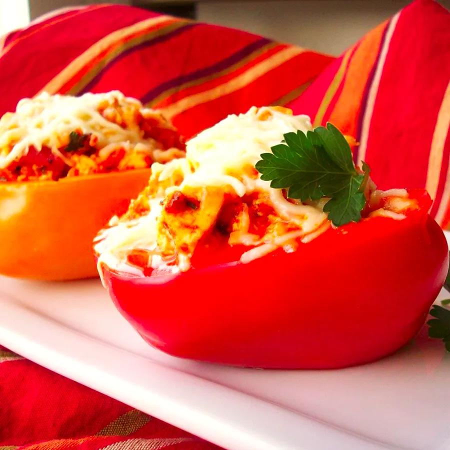 Stuffed Bell Peppers with Tofu and Rice