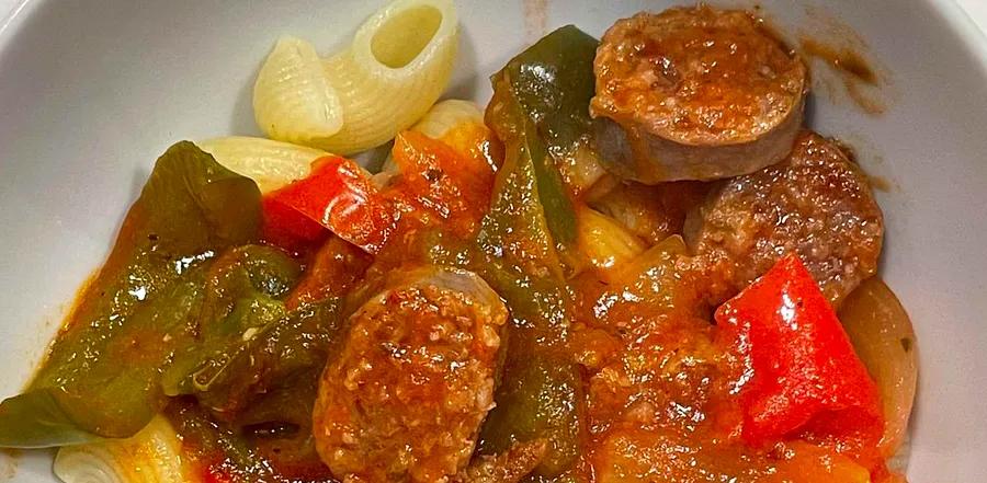 Sausage, Peppers, and Onions with Elbows: Simple and Flavorful