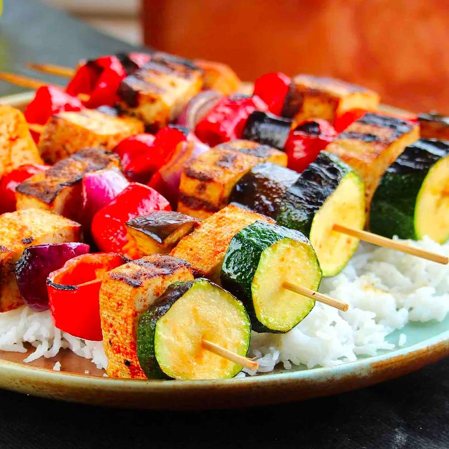 Sriracha Grilled Tofu Skewers