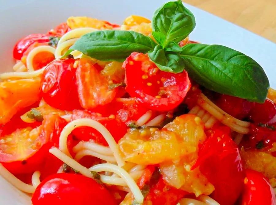 Angel Hair Pasta with Roasted Cherry Tomatoes