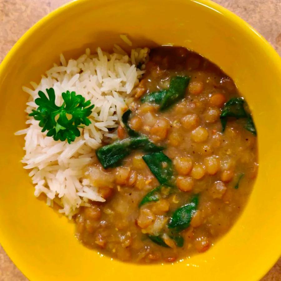 Spinach and Lentils