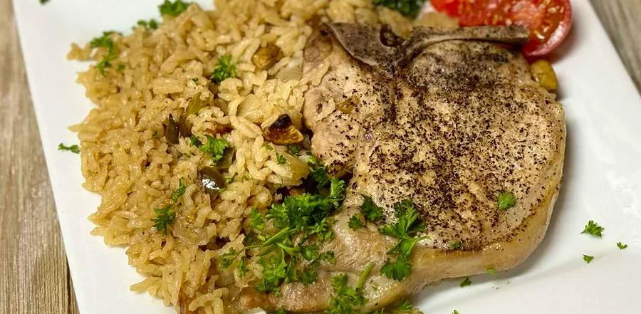 Oven-Baked Pork Chops with Rice