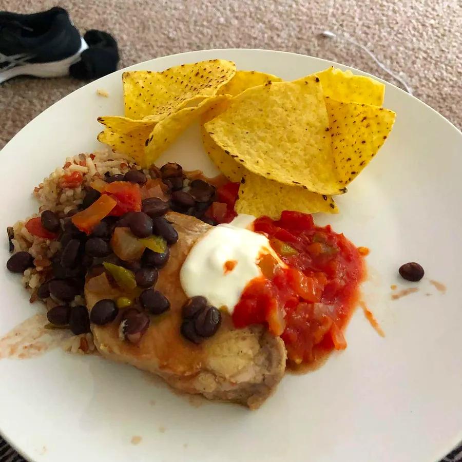 Black Beans with Pork Chops