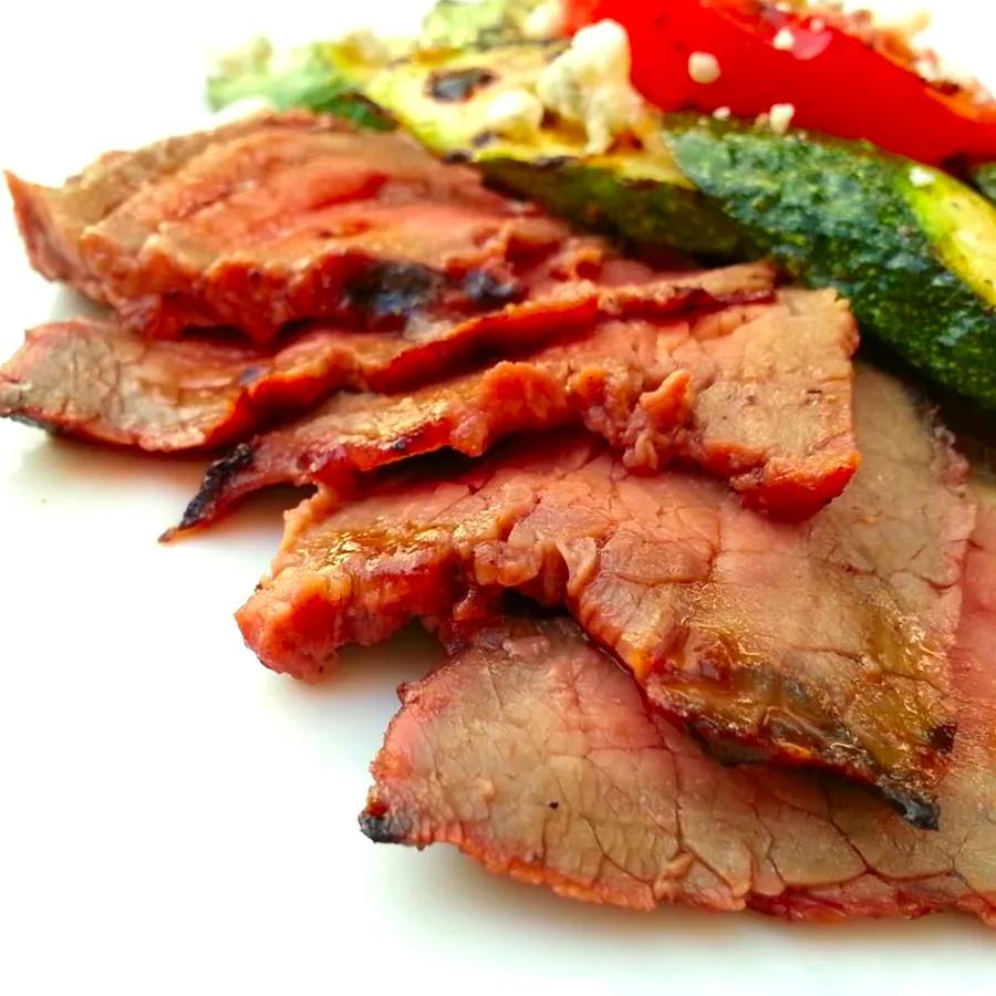 Beer-Infused BBQ Beef Flank Steak