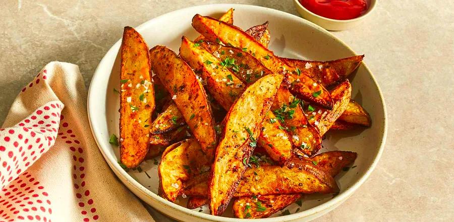 Crispy Air Fried Potato Wedges