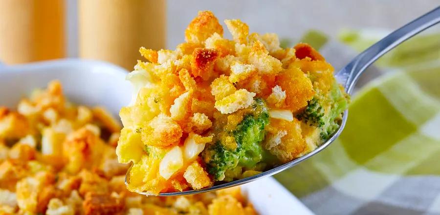 Cheesy Broccoli and Cauliflower Casserole