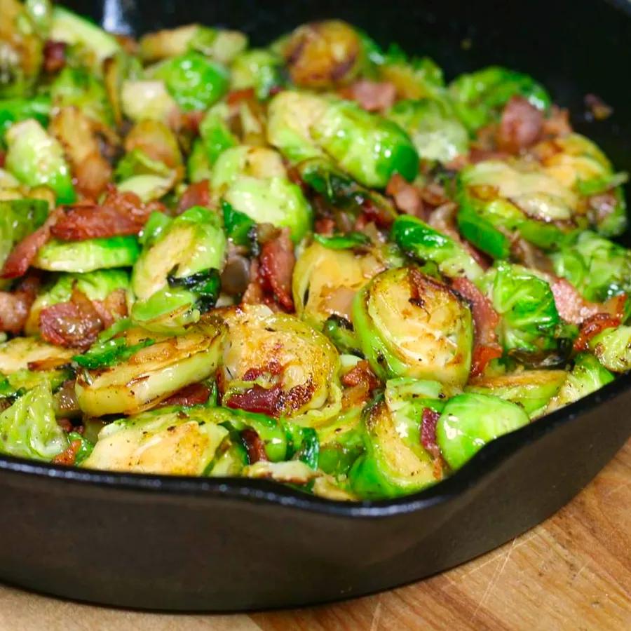 Crispy Bacon Brussels Sprouts