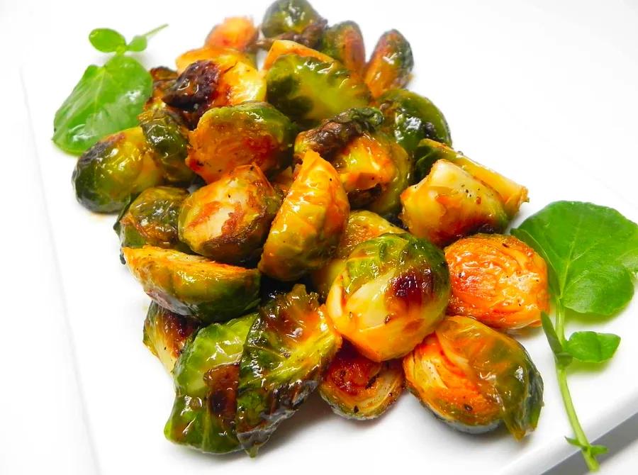 Buffalo Roasted Brussels Sprouts