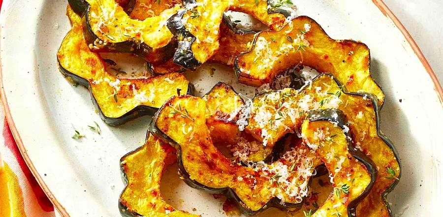 Cheesy Parmesan-Roasted Acorn Squash