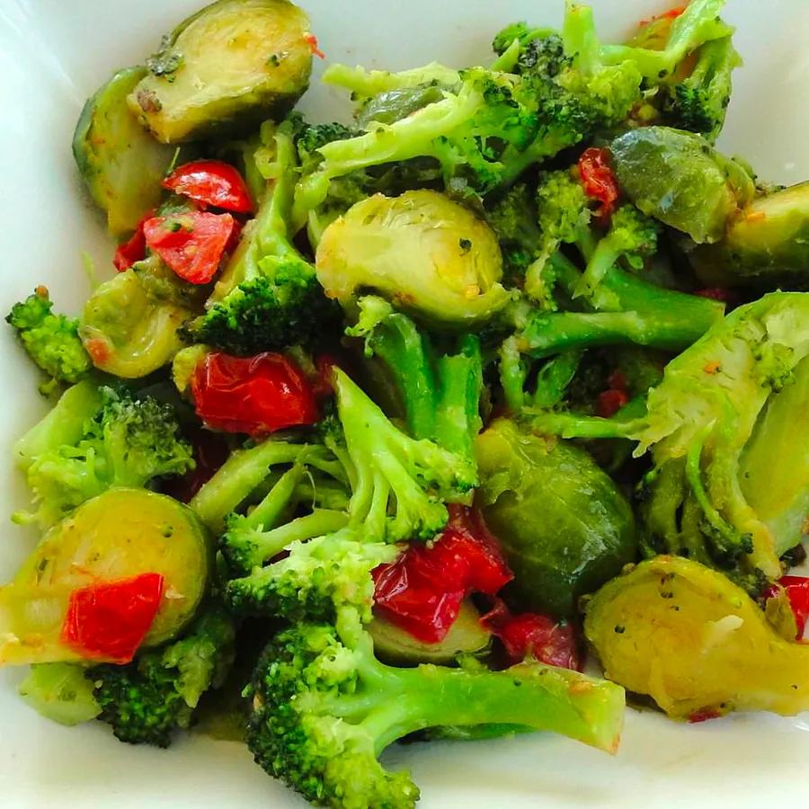 Sautéed Broccoli and Brussels Sprout Bliss