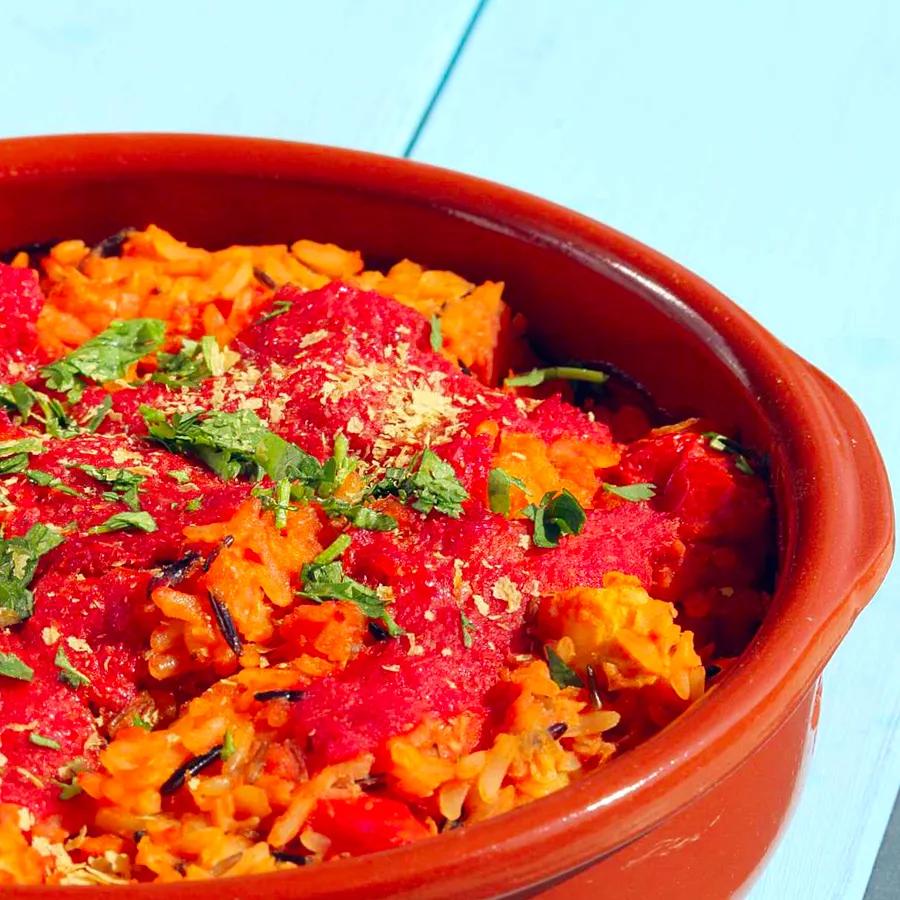 Lentil, Rice, and Veggie Casserole