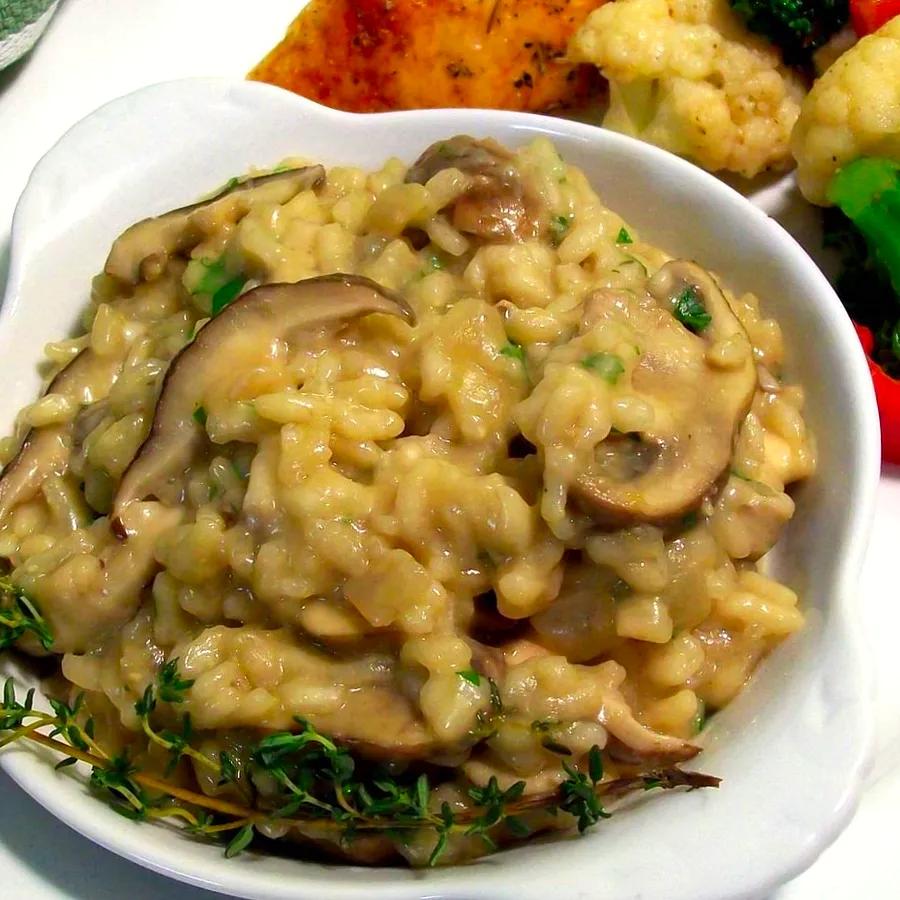 Creamy Risotto with Shiitake and Baby Bella Mushrooms