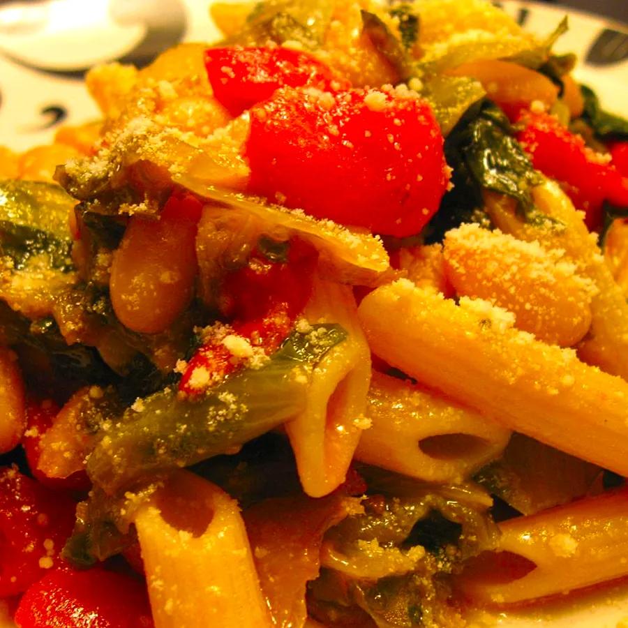 Penne Pasta with Cannellini Beans & Escarole