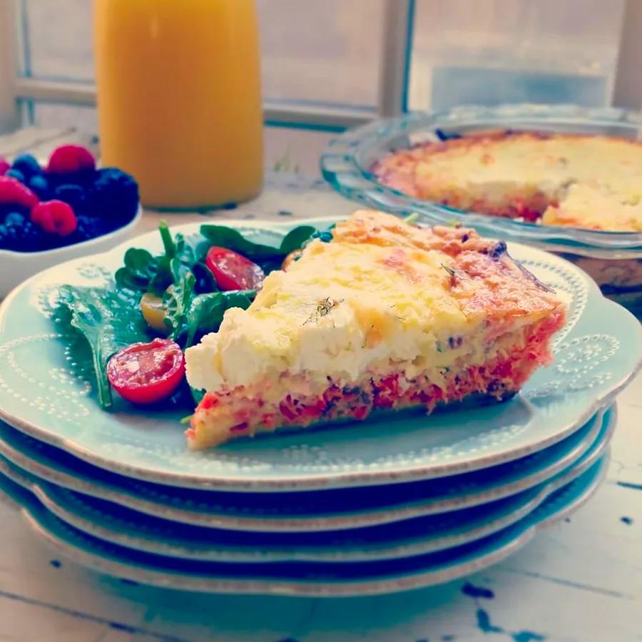 Smoked Salmon and Cheese Quiche