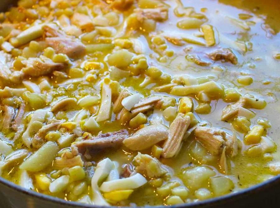 Traditional Pennsylvania Dutch Chicken Corn Soup