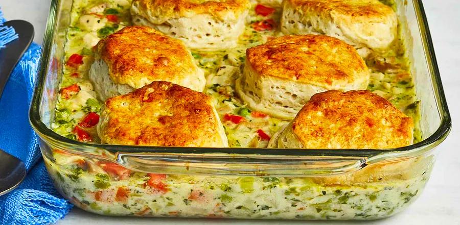 Mom's Incredible Chicken Pot Pie with Biscuits