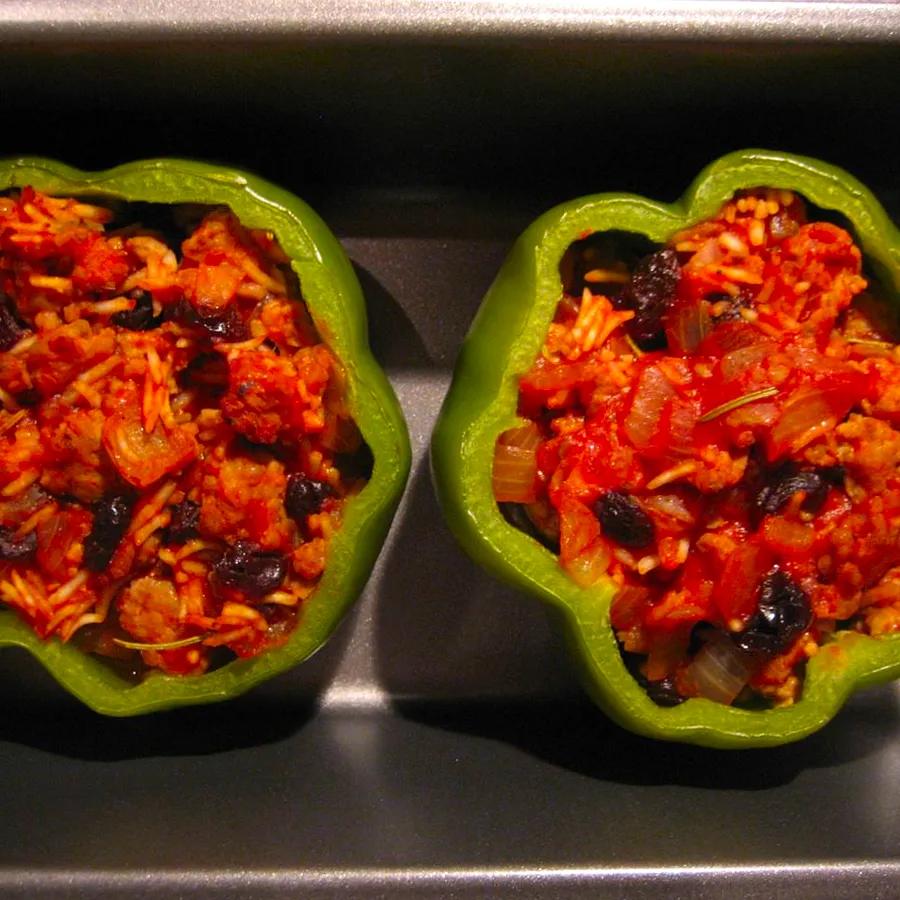 Mediterranean-Style Stuffed Bell Peppers