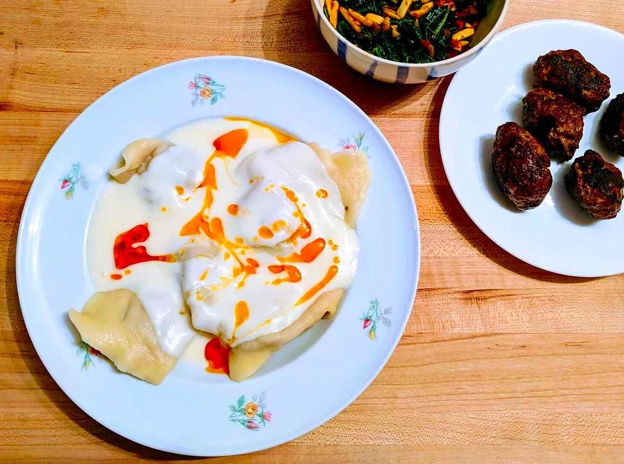 Traditional Homemade Manti (Turkish Dumplings)