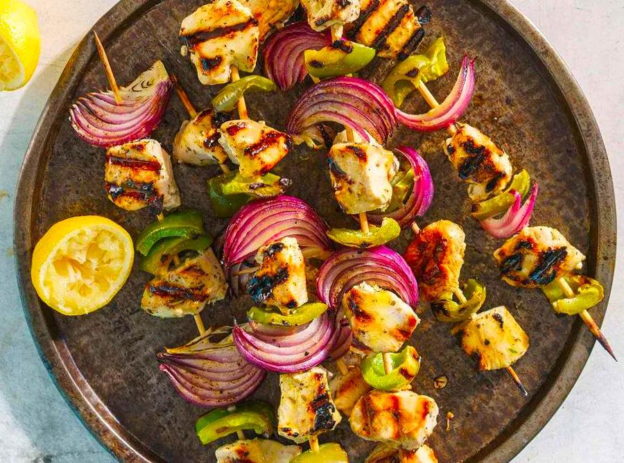 Greek Marinated Chicken Skewers