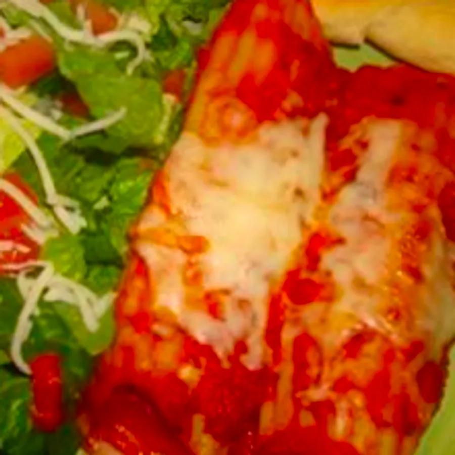 Stuffed Manicotti with Meat Filling