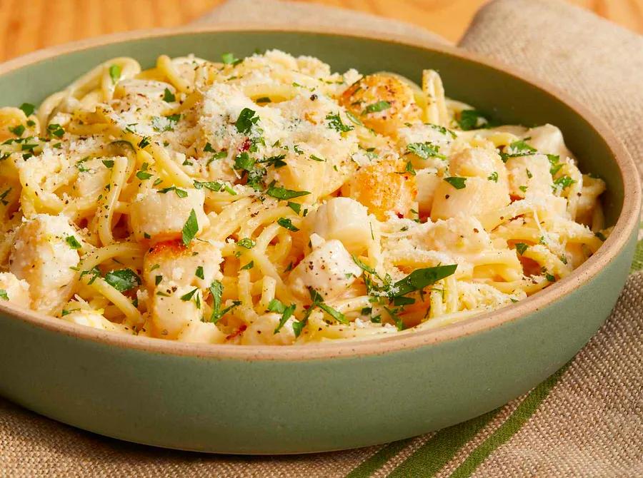 Creamy Bay Scallop Spaghetti