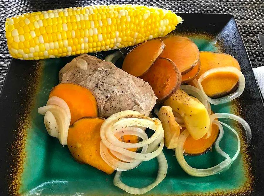 Pork Chops with Apples, Onions, and Sweet Potatoes: A Tasty Trio