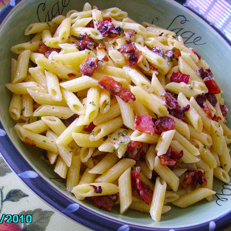 Bacon and Parmesan Penne Pasta