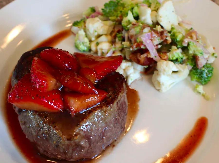 Filet Mignon with Balsamic-Infused Strawberries