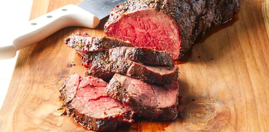 Grilled Beef Tenderloin with Herb-Garlic-Pepper Crust