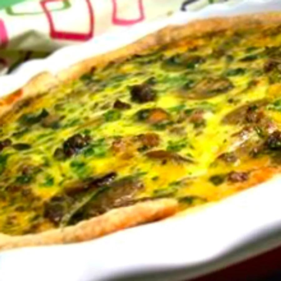 Sausage and Mushroom Quiche