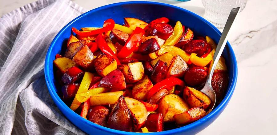 Kielbasa with Bell Peppers and Potatoes