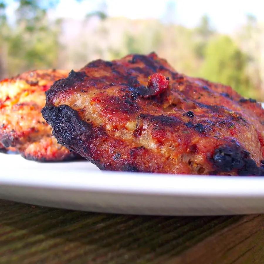 Greek-Style Chicken Burgers with Feta Cheese