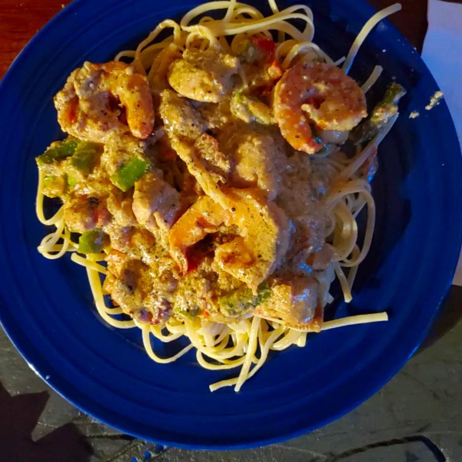 Chicken and Shrimp Carbonara (Homemade Version)