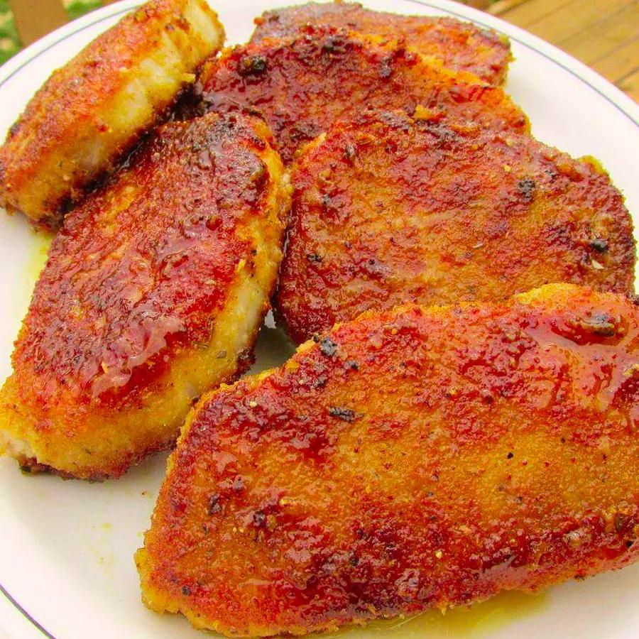 Maple-Mustard Canadian Pork Loin Chops