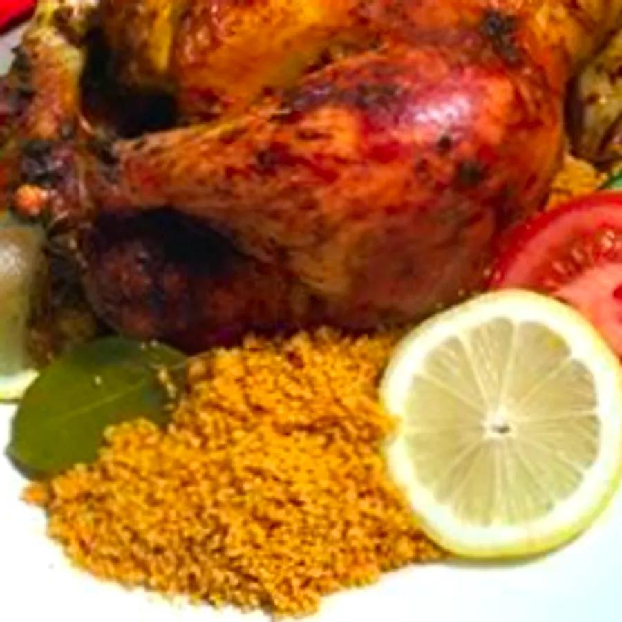 Curried Roast Chicken with Couscous