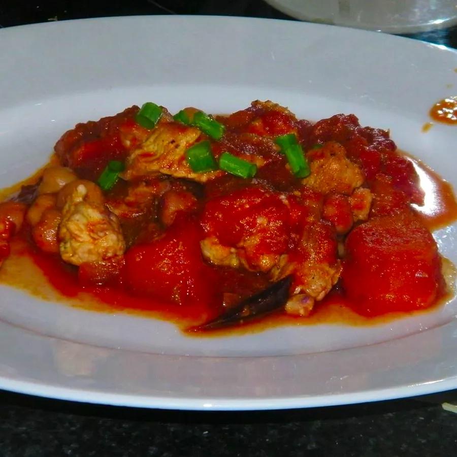 Chicken and Pumpkin Stew with a blend of savory and sweet flavors.